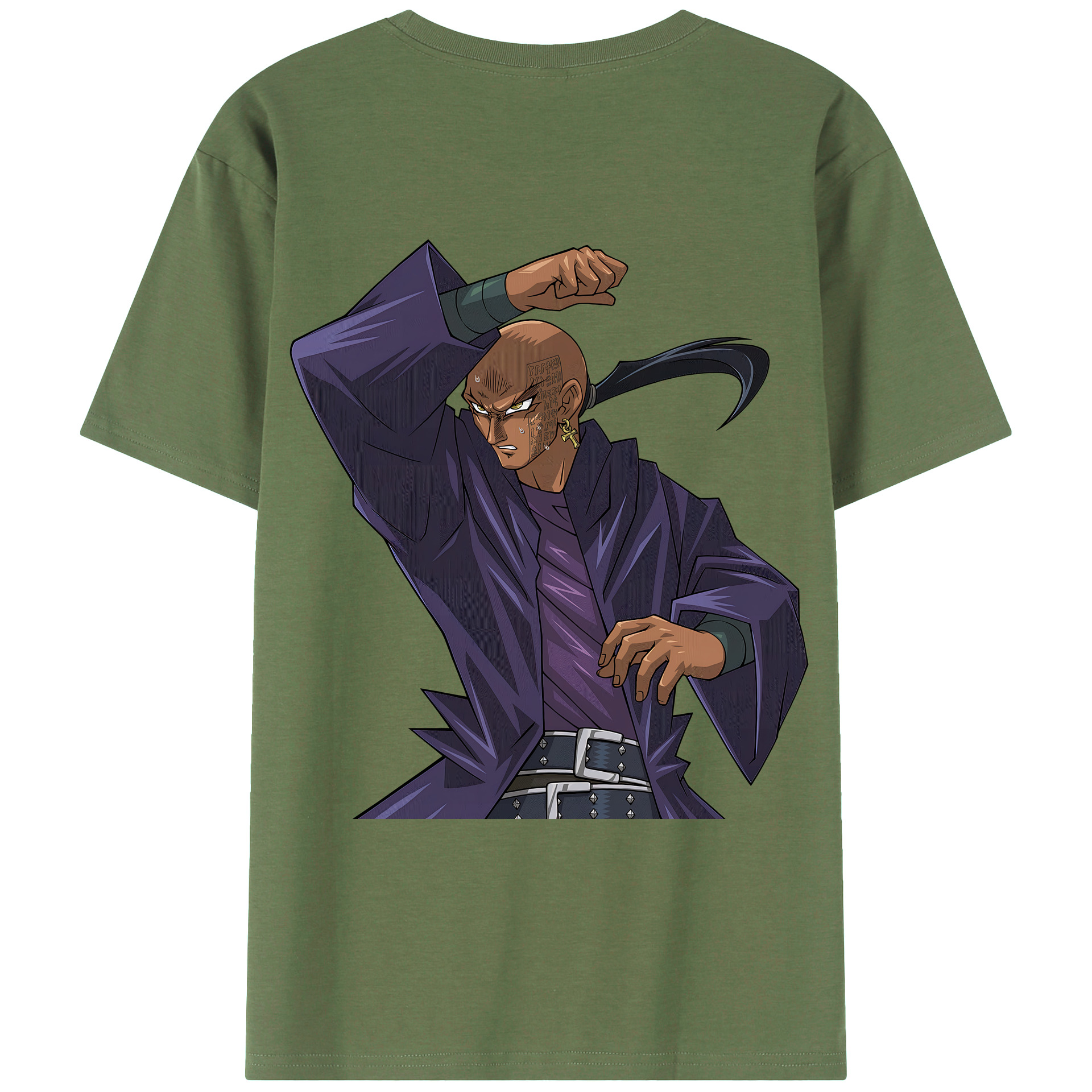 （画像用） 遊☆戯☆王 Yu-Gi-Oh! 綿100％ メンズ半袖Tシャツ（バックプリント） 通気性